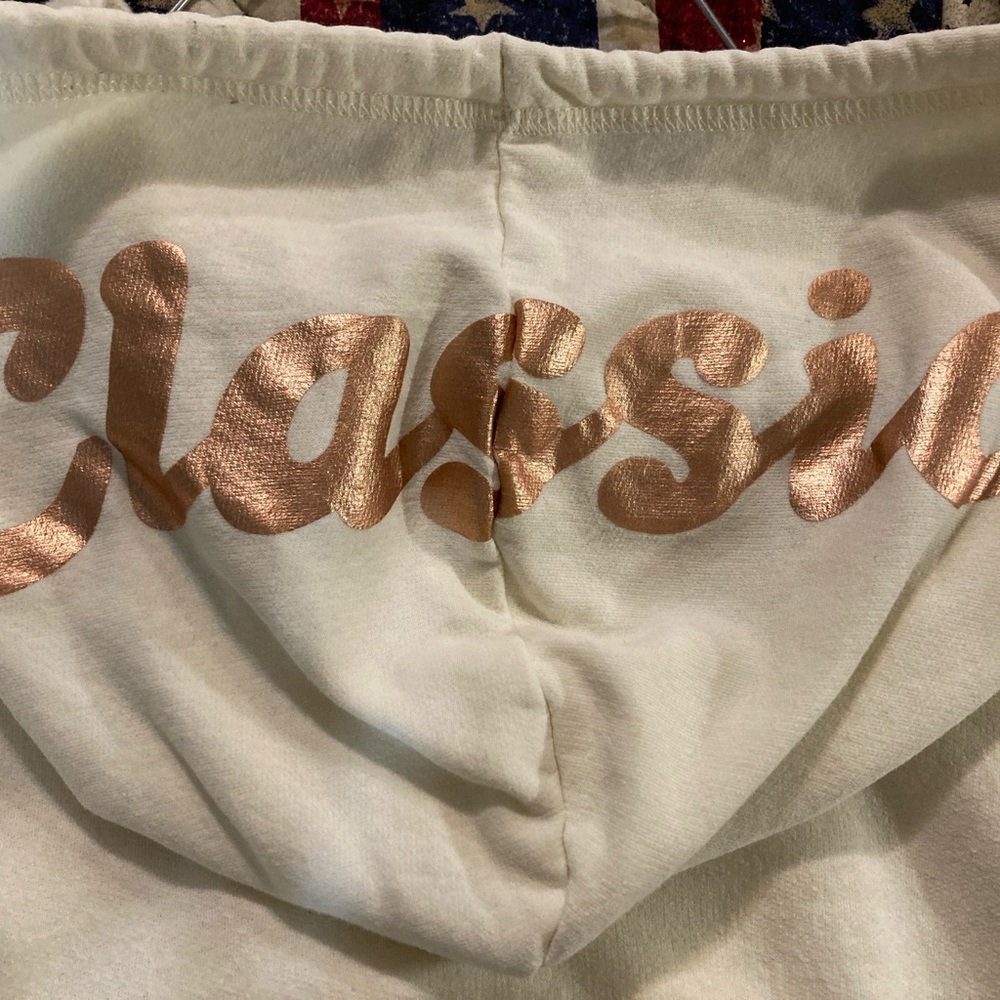 Disney Mickey Mouse Hoodie Sweatshirt youth  XL cream Rose Gold. - Picture 6 of 8